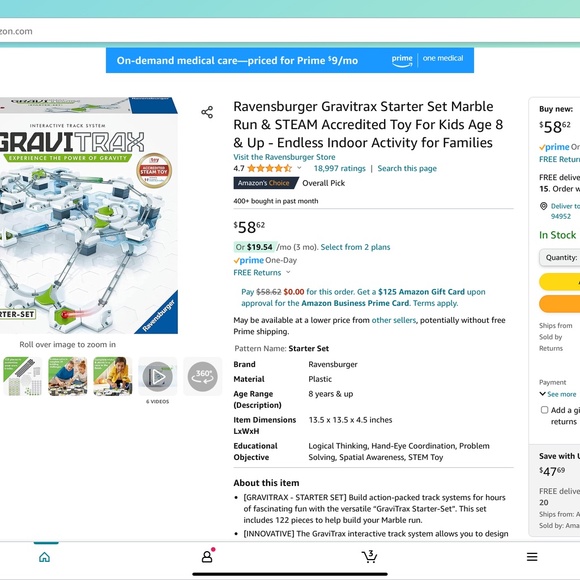 Gravitrax starter set + hammer, zip line, and looping expansions - Picture 6 of 9